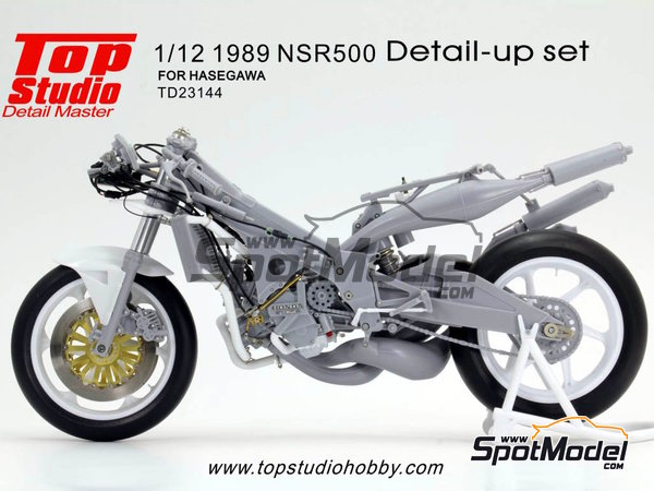 Honda NSR500 - Motorcycle World Championship 1989. Detail up set in 1/12  scale manufactured by Top Studio (ref. TD23144)